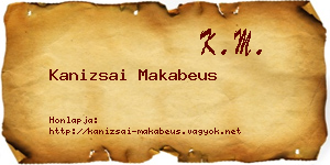 Kanizsai Makabeus névjegykártya